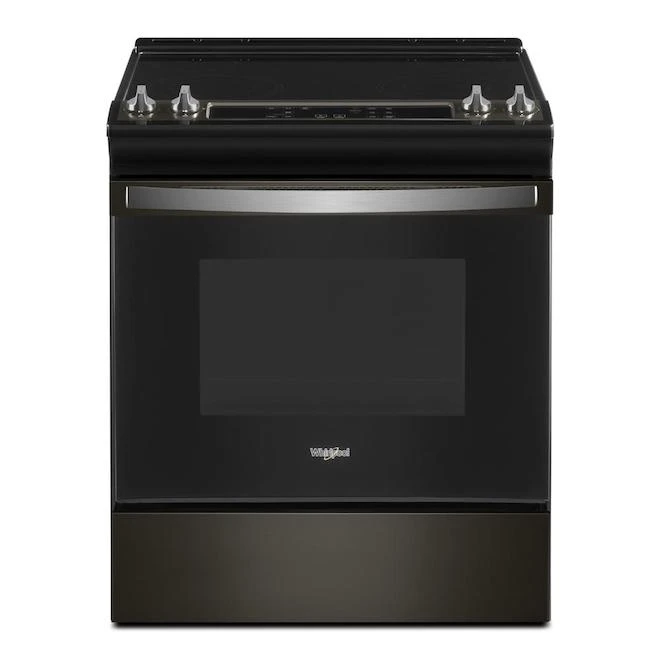 Cuisinière électrique Autoportante 4,8 Pi³ Whirlpool, Noire, Fonction Frozen Bake 1 Cuisinière électrique Autoportante 4,8 Pi³ Whirlpool, Noire, Fonction Frozen Bake