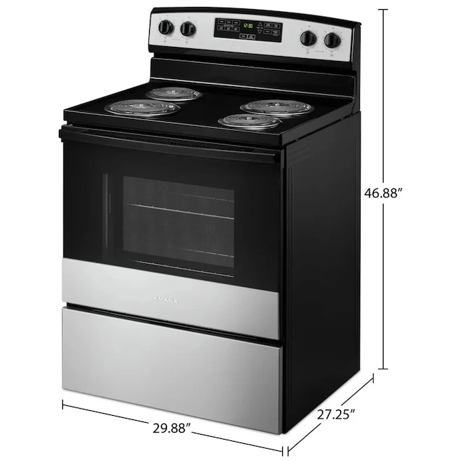 Cuisinière électrique Amana 30 Po Avec Fonction Bake Assist, Acier Inoxydable 3 Cuisinière électrique Amana 30 Po Avec Fonction Bake Assist, Acier Inoxydable – Image 3