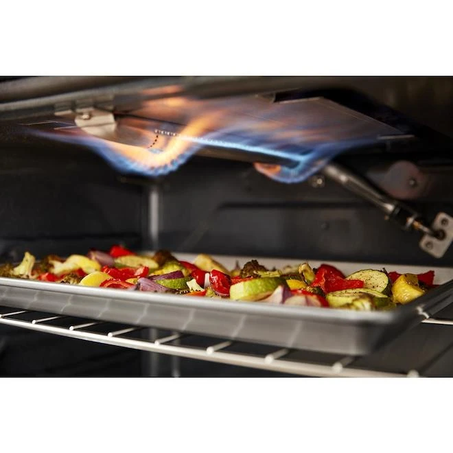 Cuisinière à Gaz Autoportante Whirlpool, Fini Noir, 5 Pi³ 4 Cuisinière à Gaz Autoportante Whirlpool, Fini Noir, 5 Pi³ – Image 4