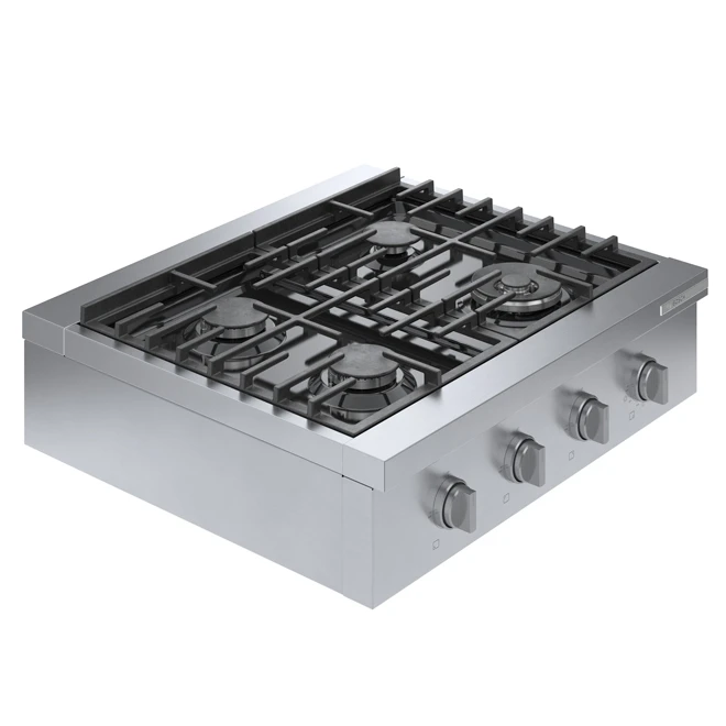 Surface De Cuisson à Gaz Bosch, 18 000 BTU, 4 Brûleurs, 30 Po, Acier Inoxydable 2 Surface De Cuisson à Gaz Bosch, 18 000 BTU, 4 Brûleurs, 30 Po, Acier Inoxydable – Image 2
