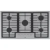 Surface De Cuisson Au Gaz De 36 Po Série 500 De Bosch, 5 Brûleurs, Acier Inoxydable
