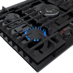 Surface De Cuisson Au Gaz De 30 Po Série 800 De Bosch, 5 Brûleurs, Porcelaine Noire -Appareils Électroménagers 30855327c L