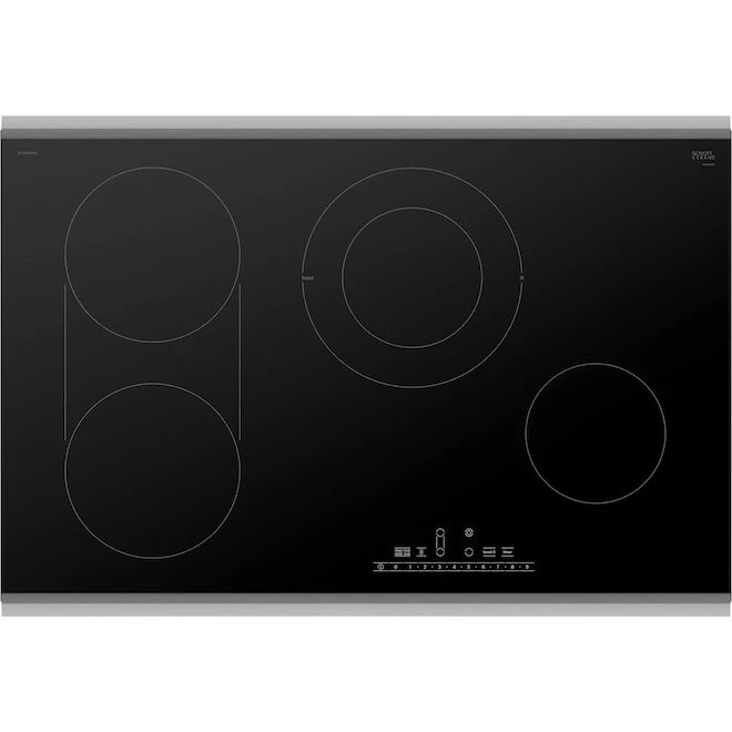 Surface De Cuisson électrique De 30 Po Série 800 De Bosch, 4 élements, Noir/acier Inoxydable 1 Surface De Cuisson électrique De 30 Po Série 800 De Bosch, 4 élements, Noir/acier Inoxydable