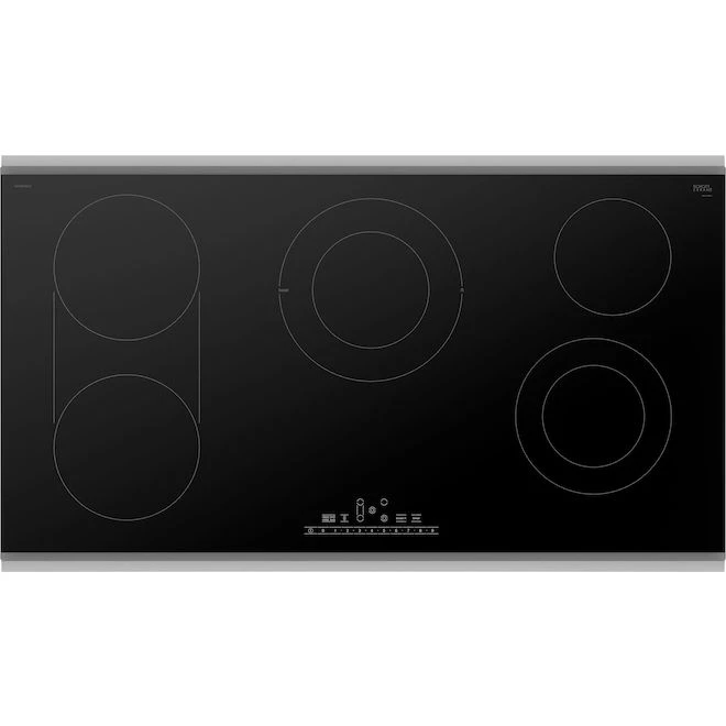 Surface De Cuisson électrique De 36 Po Série 800 De Bosch, 5 élements, Noir/acier Inoxydable 1 Surface De Cuisson électrique De 36 Po Série 800 De Bosch, 5 élements, Noir/acier Inoxydable