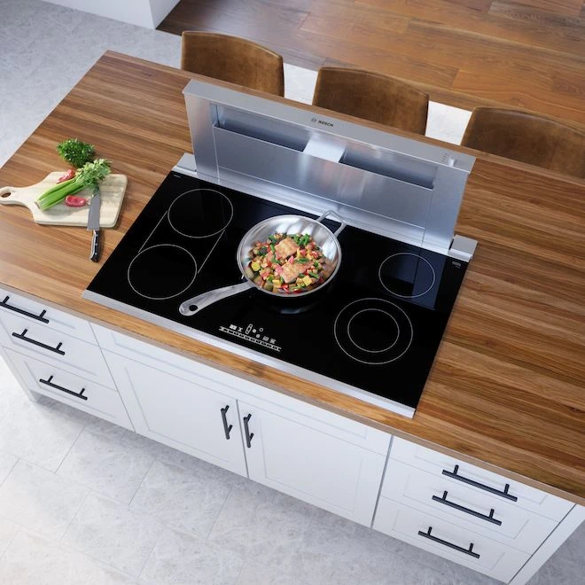 Surface De Cuisson électrique De 36 Po Série 800 De Bosch, 5 élements, Noir/acier Inoxydable 3 Surface De Cuisson électrique De 36 Po Série 800 De Bosch, 5 élements, Noir/acier Inoxydable – Image 3