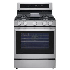 Cuisinière à Gaz LG Avec Air Fry, 5 Brûleurs, 30 Po, 5,8 Pi³, Acier Inoxydable