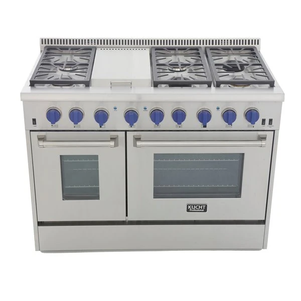 Cuisinière KUCHT 48 Po à Double Carburant Pour Propane, Boutons Bleu Royal 3 Cuisinière KUCHT 48 Po à Double Carburant Pour Propane, Boutons Bleu Royal – Image 3
