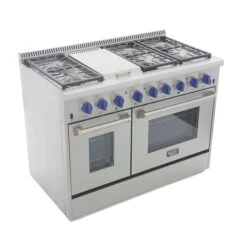 Cuisinière KUCHT 48 Po à Double Carburant Pour Propane, Boutons Bleu Royal 8 Cuisinière KUCHT 48 Po à Double Carburant Pour Propane, Boutons Bleu Royal -Appareils Électroménagers 330722505 AlternateImage3 l
