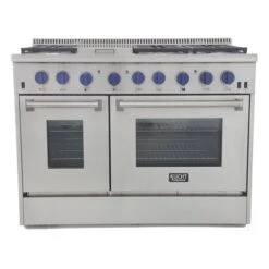 Cuisinière KUCHT 48 Po à Double Carburant Pour Propane, Boutons Bleu Royal