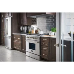 Cuisinière Professionnelle Au Gaz Propane KUCHT De 30 Po Avec Four à Convection, Boutons Argent Classique, 4 Brûleurs -Appareils Électroménagers 330722561 AlternateImage4 l