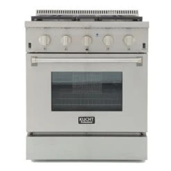 Cuisinière Bi-combustible à 4 Bruleurs Professional KUCHT Pour Gas Propane, 30 Po, Acier Inoxydable