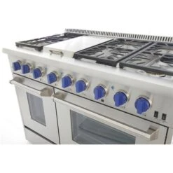 Cuisinière Au Gaz Naturel KUCHT Avec Plaque Chauffante Et Four à Convection à Boutons Bleus, 48 Po 7 Cuisinière Au Gaz Naturel KUCHT Avec Plaque Chauffante Et Four à Convection à Boutons Bleus, 48 Po -Appareils Électroménagers 330722565 AlternateImage2 l
