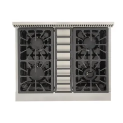 Cuisinière Professionnelle Au Gaz Naturel KUCHT De 30 Po Avec Four à Convection, Boutons Noir Smoking, 4 Brûleurs -Appareils Électroménagers 330722585 AlternateImage2 l