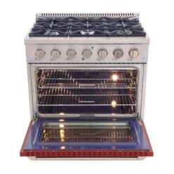 Cuisinière Au Gaz Naturel KUCHT Avec Four à Convection Et Porte Rouge, 36 Po 7 Cuisinière Au Gaz Naturel KUCHT Avec Four à Convection Et Porte Rouge, 36 Po -Appareils Électroménagers 330739893 AlternateImage2 l