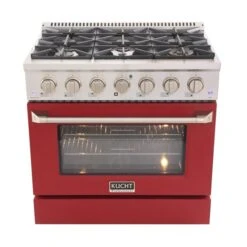 Cuisinière Au Gaz Naturel KUCHT Avec Four à Convection Et Porte Rouge, 36 Po 8 Cuisinière Au Gaz Naturel KUCHT Avec Four à Convection Et Porte Rouge, 36 Po -Appareils Électroménagers 330739893 AlternateImage3 l