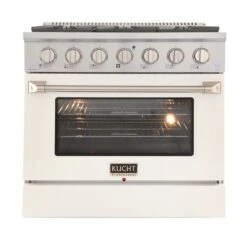 Cuisinière Au Gaz Naturel KUCHT Avec Four à Convection Et Porte Blanche, 36 Po 7 Cuisinière Au Gaz Naturel KUCHT Avec Four à Convection Et Porte Blanche, 36 Po -Appareils Électroménagers 330739894 AlternateImage2 l