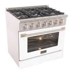 Cuisinière Au Gaz Naturel KUCHT Avec Four à Convection Et Porte Blanche, 36 Po 9 Cuisinière Au Gaz Naturel KUCHT Avec Four à Convection Et Porte Blanche, 36 Po -Appareils Électroménagers 330739894 AlternateImage4 l