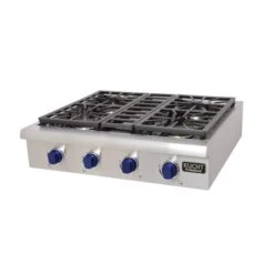 Plaque De Cuisson Au Gaz Naturel KUCHT, 4 Brûleurs, 30 Po X 27 Po, Acier Inoxydable/bleu Royal -Appareils Électroménagers 330769609 AlternateImage3 l