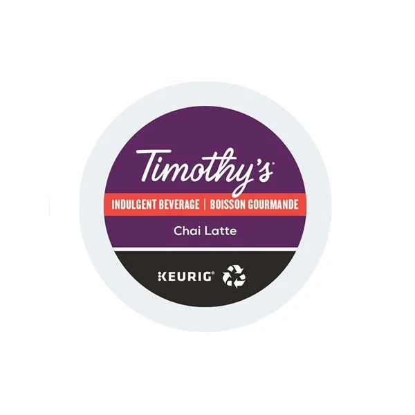Keurig® Ensemble De 96 Capsules De Café K-Cup Par Keurig De Chai Latte De Timothy's 1 Keurig® Ensemble De 96 Capsules De Café K-Cup Par Keurig De Chai Latte De Timothy's