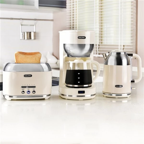 Cafetière Rétro De Kalorik, 10 Tasses, Crème 5 Cafetière Rétro De Kalorik, 10 Tasses, Crème – Image 5