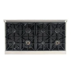 Cuisinière Autoportante Au Gaz Avec 8 brûleurs De KUCHT Et Four à Convection Double, 48 po, Bleu -Appareils Électroménagers 330860147 AlternateImage3 l