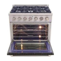 Cuisinière Au Gaz Autoportante De 36 po Par KUCHT Avec 6 brûleurs, Four à Convection De 5,2 pi³ Et Porte Noire -Appareils Électroménagers 330860149 AlternateImage2 l