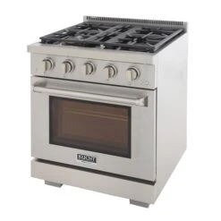 Cuisinière Au Gaz Autoportante De 30 po Par KUCHT Avec 4 brûleurs, Four à Convection De 4,2 pi³, Argenté -Appareils Électroménagers 330860160 AlternateImage4 l