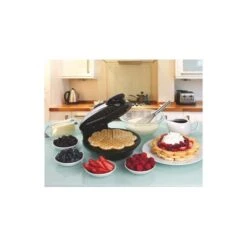 Gaufrier Noir Standard à Gaufres En Forme De Cœur Euro Cuisine -Appareils Électroménagers 330879714 AlternateImage3 l