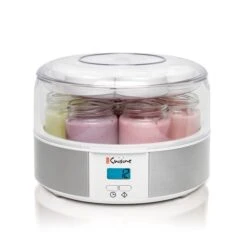 Yogourtière Euro Cuisine Blanc Et Acier Inoxydable