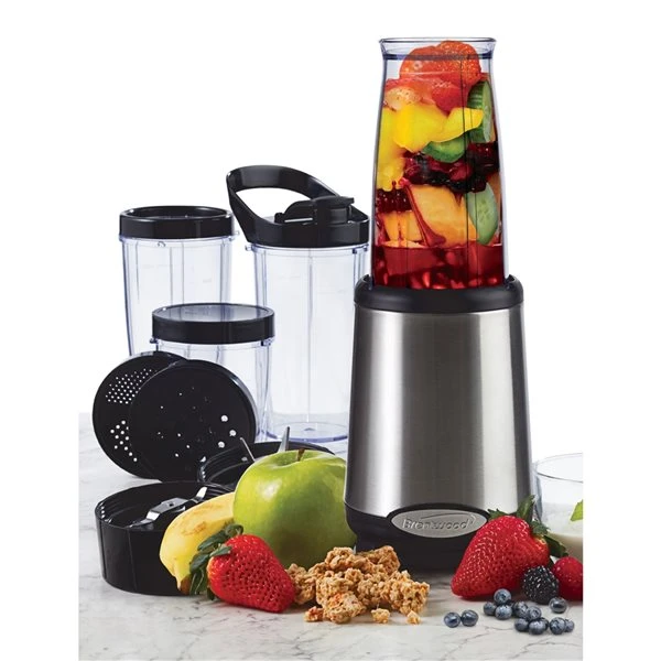 Mélangeur Personnel Multi-Pro Brentwood Gris De 250 W Avec Mode à Impulsion, Capacité De 35 oz, Ens. De 20 2 Mélangeur Personnel Multi-Pro Brentwood Gris De 250 W Avec Mode à Impulsion, Capacité De 35 oz, Ens. De 20 – Image 2