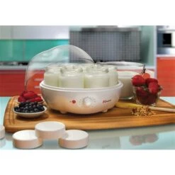 Yogourtière Automatique YM100 D'Euro Cuisine Avec Pots De Verre, Blanc, Lot De 8 -Appareils Électroménagers 330925811 AlternateImage3 l