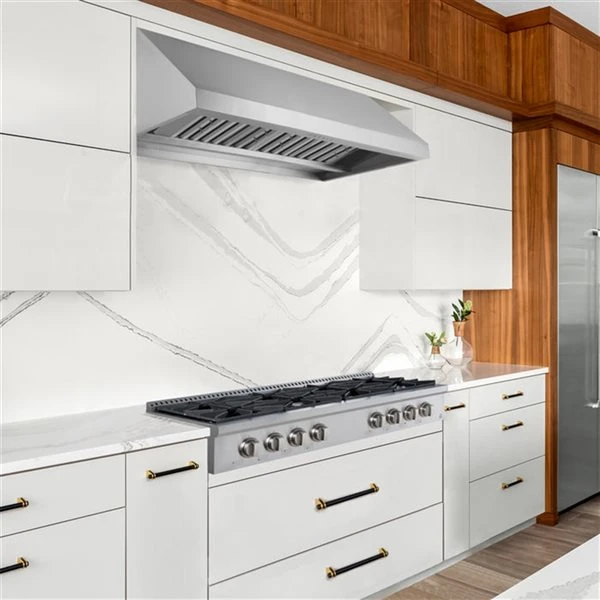 Surface De Cuisson Au Gaz Ancona En Acier Inoxydable De 48 Po à 7 Brûleurs 2 Surface De Cuisson Au Gaz Ancona En Acier Inoxydable De 48 Po à 7 Brûleurs – Image 2