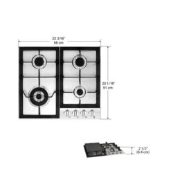 Surface De Cuisson Au Gaz Ancona En Acier Inoxydable De 24 Po à 4 Brûleurs 9 Surface De Cuisson Au Gaz Ancona En Acier Inoxydable De 24 Po à 4 Brûleurs -Appareils Électroménagers 330967870 AlternateImage4 l