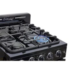 Cuisinière à Gaz Autoportante Noir Classic Retro Par Unique De 24 po Et 2,9 pi³ à 4 brûleurs Avec Four à Convection 9 Cuisinière à Gaz Autoportante Noir Classic Retro Par Unique De 24 po Et 2,9 pi³ à 4 brûleurs Avec Four à Convection -Appareils Électroménagers 330975691 AlternateImage4 l