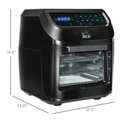 Friteuse à Air Chaud 8 En 1 HomCom Noir De 1700 W -Appareils Électroménagers 331014275 AlternateImage2 l