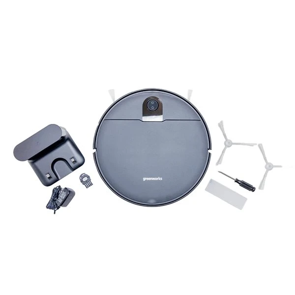 Aspirateur Robot Greenworks Noir à Chargement Automatique 2 Aspirateur Robot Greenworks Noir à Chargement Automatique – Image 2