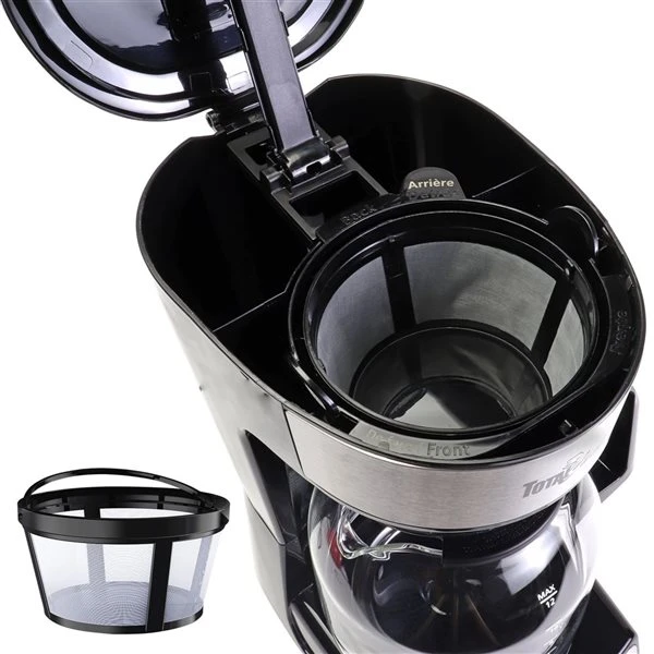 Cafetière Programmable De 12 Tasses Avec Filtre Par Total Chef 5 Cafetière Programmable De 12 Tasses Avec Filtre Par Total Chef – Image 5