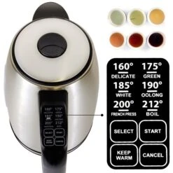 Bouilloire électrique Sans Fil Kenmore 1,7 L Avec 6 Préréglages De Température -Appareils Électroménagers 332002975 AlternateImage2 l