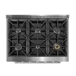 Cuisinière à Gaz De 36 Po Et Four à Convection Avec Porte Rouge Par Ancona -Appareils Électroménagers 332003915 AlternateImage3 l