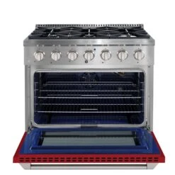 Cuisinière à Gaz De 36 Po Et Four à Convection Avec Porte Rouge Mat Par Ancona 7 Cuisinière à Gaz De 36 Po Et Four à Convection Avec Porte Rouge Mat Par Ancona -Appareils Électroménagers 332003929 AlternateImage2 l