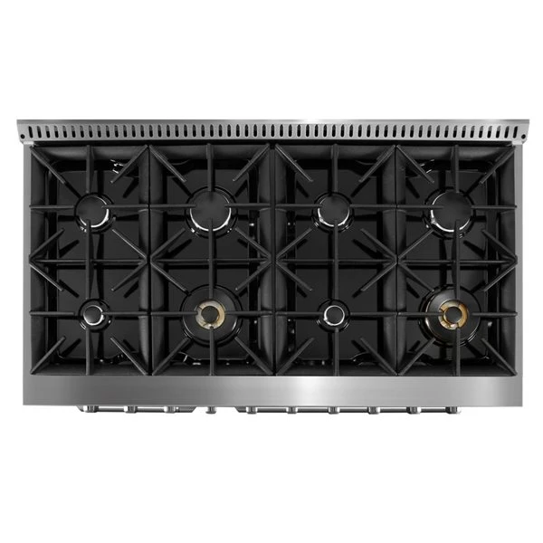 Cuisinière à Gaz De 48 Po Et Four à Convection Double Avec Portes Rouge Mat Par Ancona 3 Cuisinière à Gaz De 48 Po Et Four à Convection Double Avec Portes Rouge Mat Par Ancona – Image 3