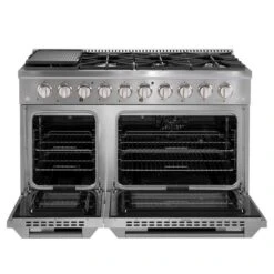 Cuisinière à Gaz De 48 Po Avec 8 Brûleurs Avec Four électrique à Convection Double Par Ancona, Acier Inoxydable 7 Cuisinière à Gaz De 48 Po Avec 8 Brûleurs Avec Four électrique à Convection Double Par Ancona, Acier Inoxydable -Appareils Électroménagers 332003945 AlternateImage2 l
