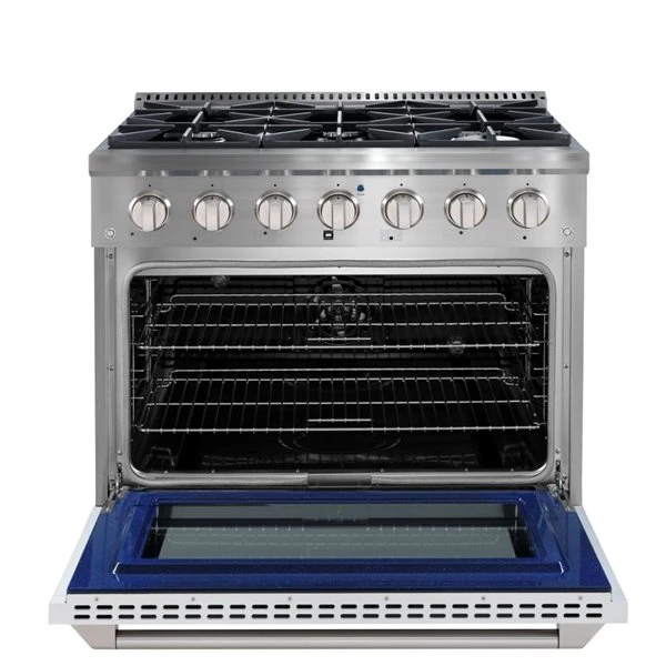Cuisinière à Gaz De 36 Po Et 5,2 Po³ Avec 6 Brûleurs Et Four électrique à Convection Par Ancona 4 Cuisinière à Gaz De 36 Po Et 5,2 Po³ Avec 6 Brûleurs Et Four électrique à Convection Par Ancona – Image 4