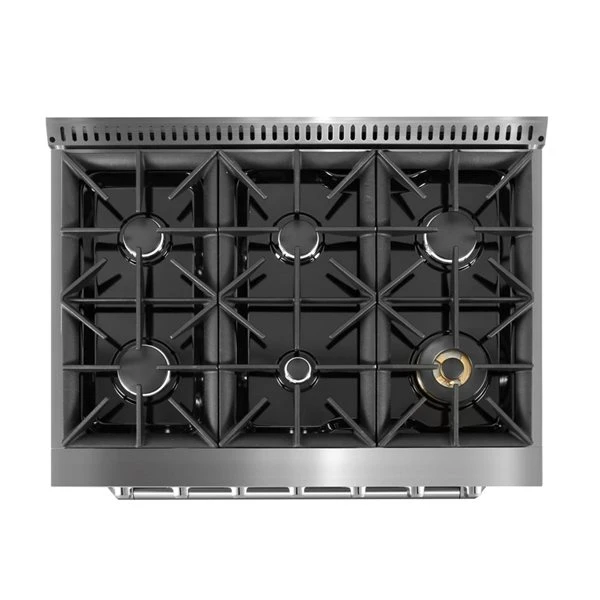 Cuisinière à Gaz De 36 Po Et 5,2 Po³ Avec 6 Brûleurs Et Four électrique à Convection Par Ancona 5 Cuisinière à Gaz De 36 Po Et 5,2 Po³ Avec 6 Brûleurs Et Four électrique à Convection Par Ancona – Image 5